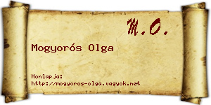 Mogyorós Olga névjegykártya