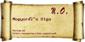 Mogyorós Olga névjegykártya
