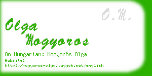 olga mogyoros business card